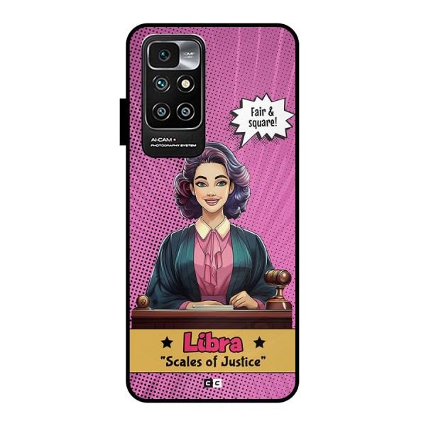 Libra Justice Metal Back Case for Redmi 10 Prime