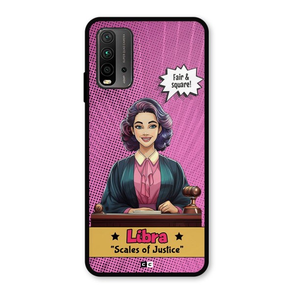 Libra Justice Metal Back Case for Redmi 9 Power