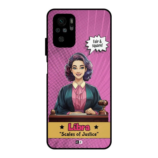 Libra Justice Metal Back Case for Redmi Note 10