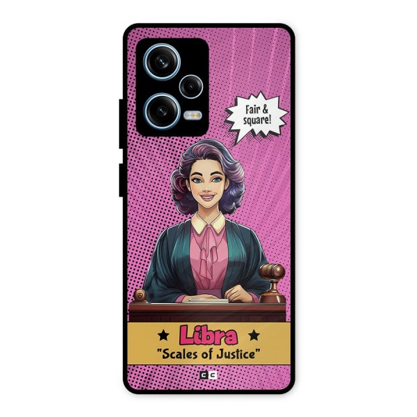 Libra Justice Metal Back Case for Redmi Note 12 Pro