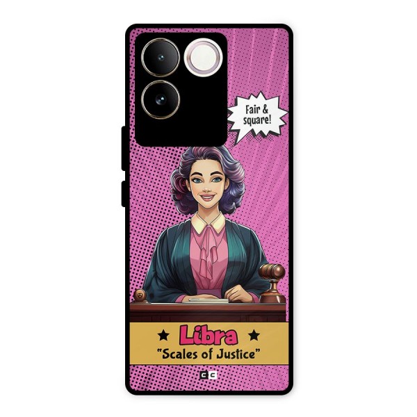 Libra Justice Metal Back Case for Vivo T2 Pro