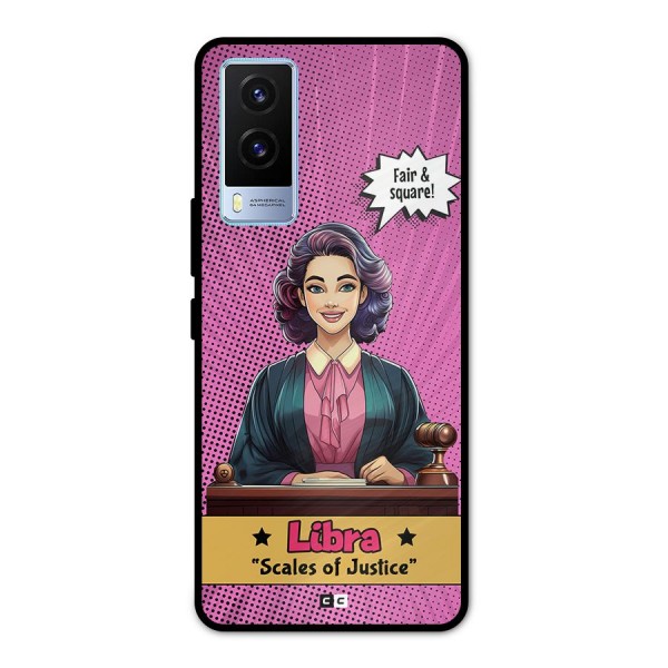 Libra Justice Metal Back Case for Vivo V21e 5G