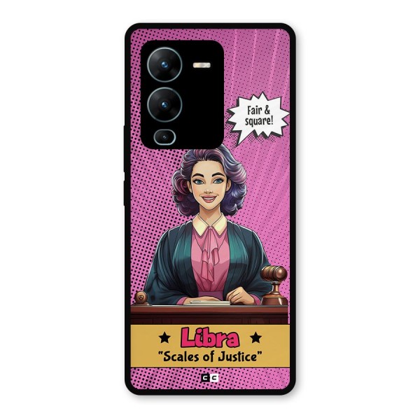 Libra Justice Metal Back Case for Vivo V25 Pro