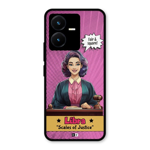 Libra Justice Metal Back Case for Vivo Y22s