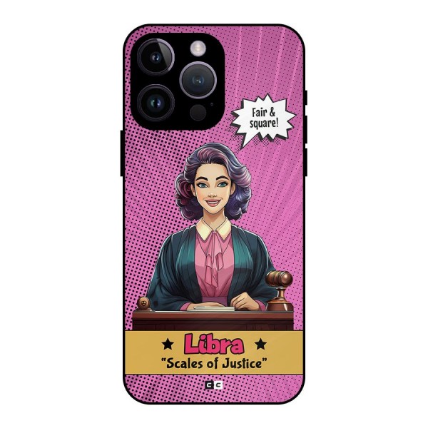 Libra Justice Metal Back Case for iPhone 14 Pro Max