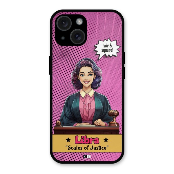 Libra Justice Metal Back Case for iPhone 15