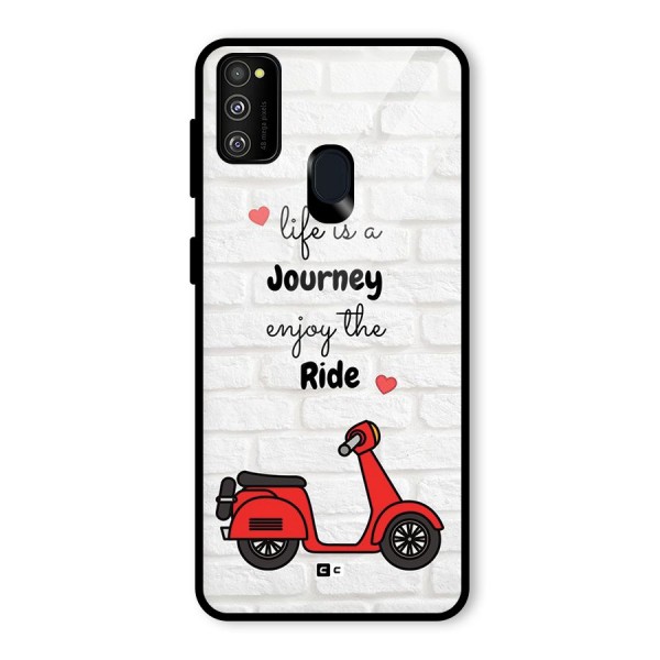 Life Is A Journey Glass Back Case for Galaxy M21