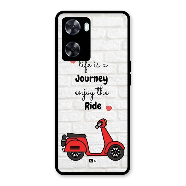 Life Is A Journey Glass Back Case for Oppo A77s