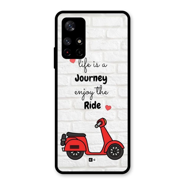 Life Is A Journey Glass Back Case for Redmi Note 11T 5G