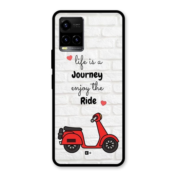 Life Is A Journey Glass Back Case for Vivo Y21A