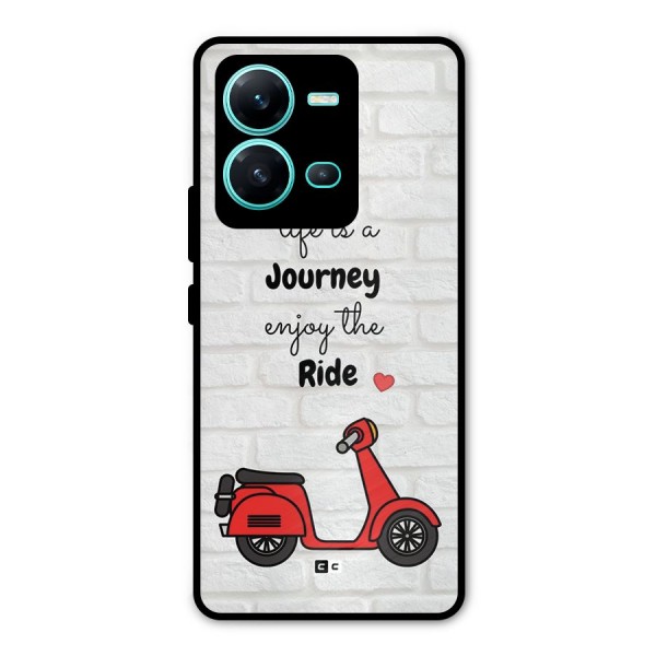 Life Is A Journey Metal Back Case for Vivo V25