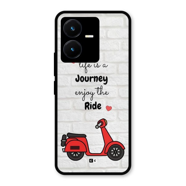 Life Is A Journey Metal Back Case for Vivo Y22s