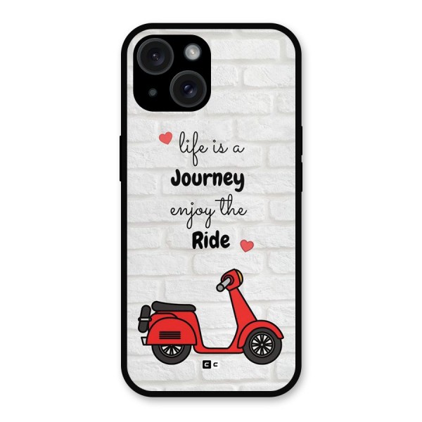 Life Is A Journey Metal Back Case for iPhone 15