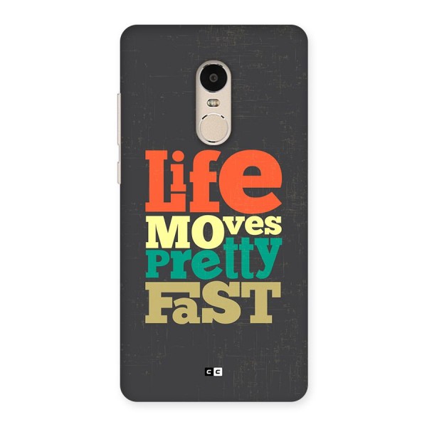 Life Moves Fast Back Case for Redmi Note 4