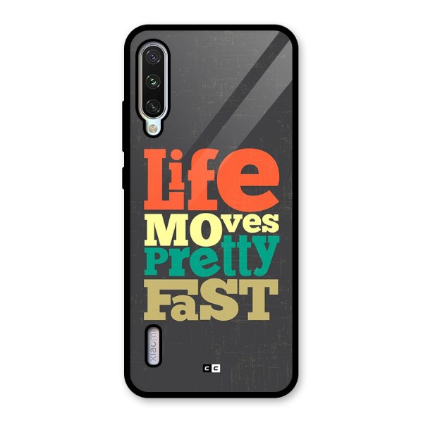 Life Moves Fast Glass Back Case for Mi A3