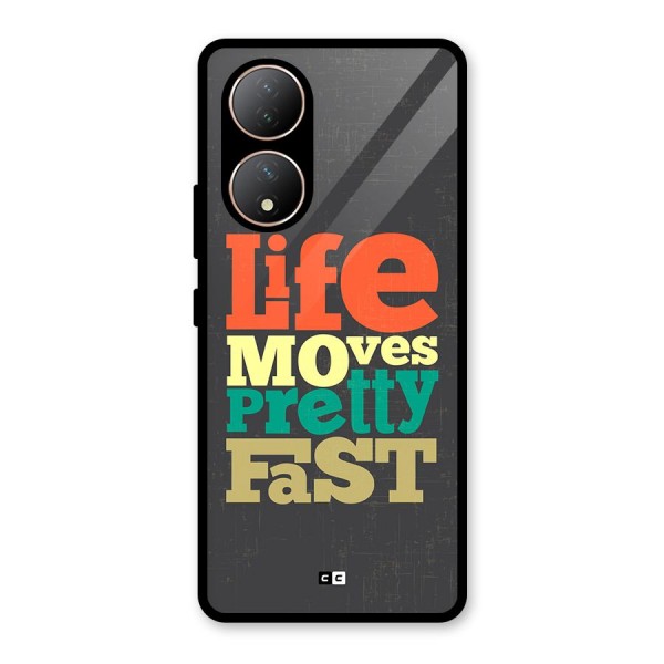 Life Moves Fast Glass Back Case for Vivo T2