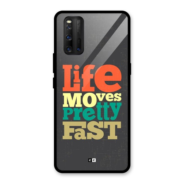 Life Moves Fast Glass Back Case for Vivo iQOO 3