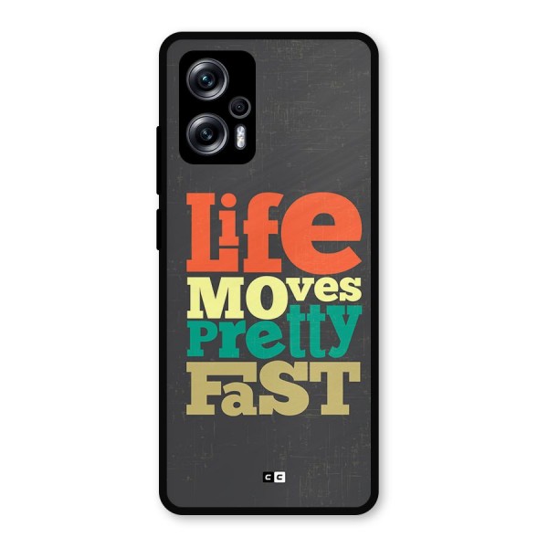 Life Moves Fast Metal Back Case for Redmi K50i