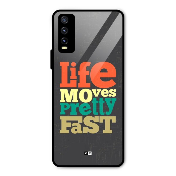 Life Moves Fast Metal Back Case for Vivo Y20 2021