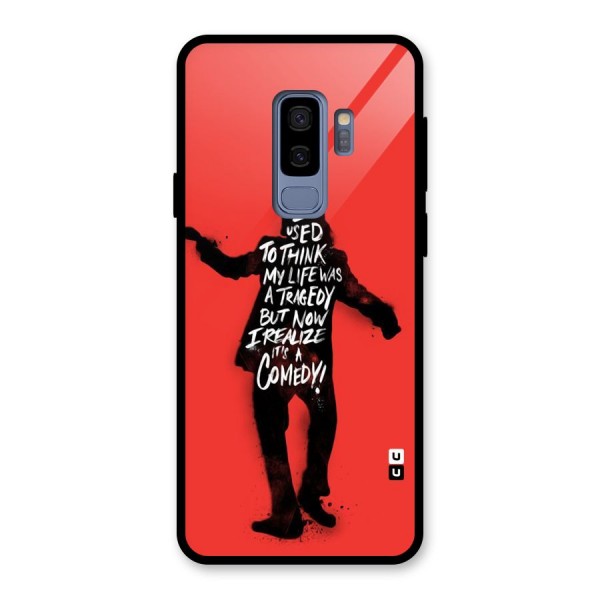 Life Tragedy Comedy Glass Back Case for Galaxy S9 Plus