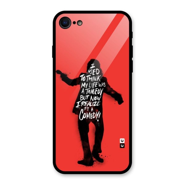 Life Tragedy Comedy Glass Back Case for iPhone 8