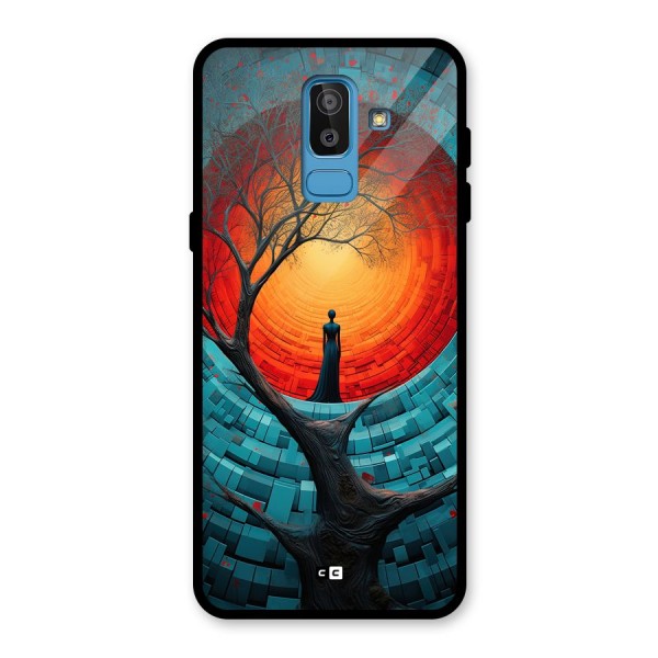 Life Tree Glass Back Case for Galaxy J8