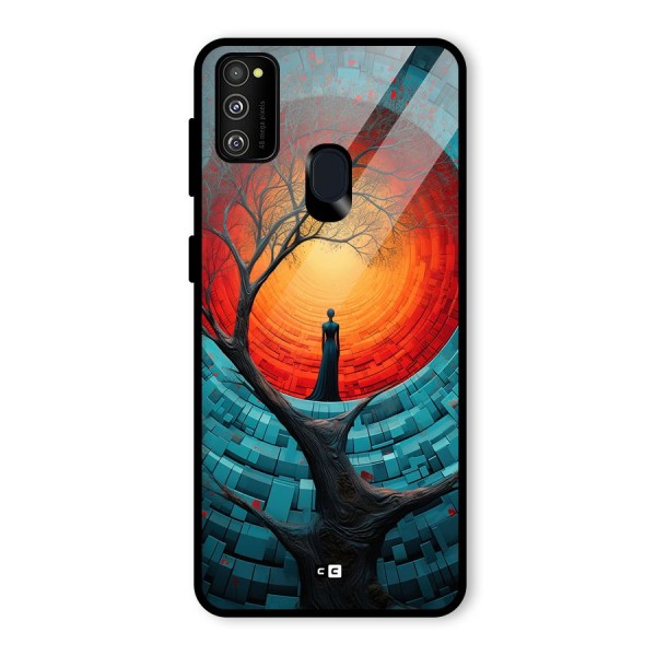 Life Tree Glass Back Case for Galaxy M21