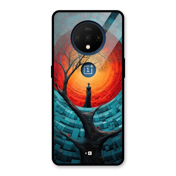 Life Tree Glass Back Case for OnePlus 7T