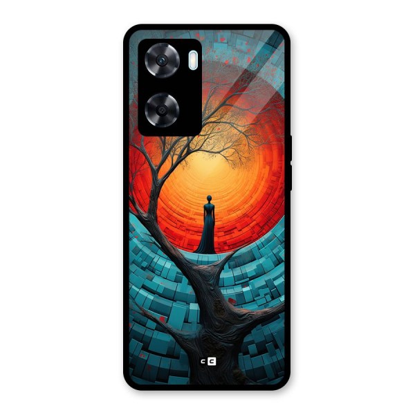 Life Tree Glass Back Case for Oppo A77s