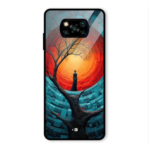 Life Tree Glass Back Case for Poco X3 Pro