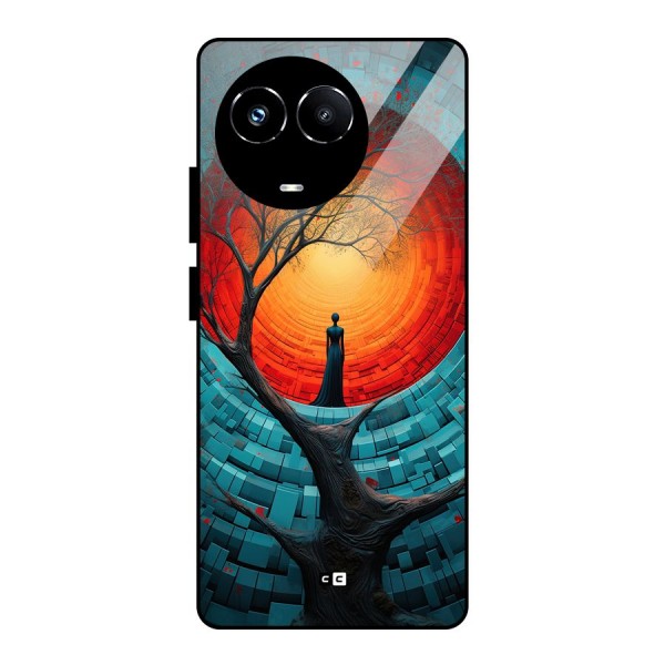 Life Tree Glass Back Case for Realme Narzo 60X