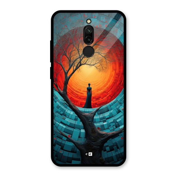 Life Tree Glass Back Case for Redmi 8