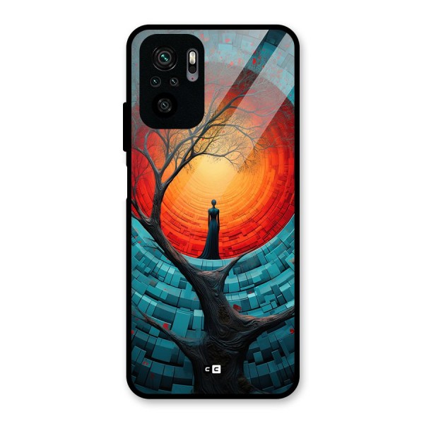 Life Tree Glass Back Case for Redmi Note 10S