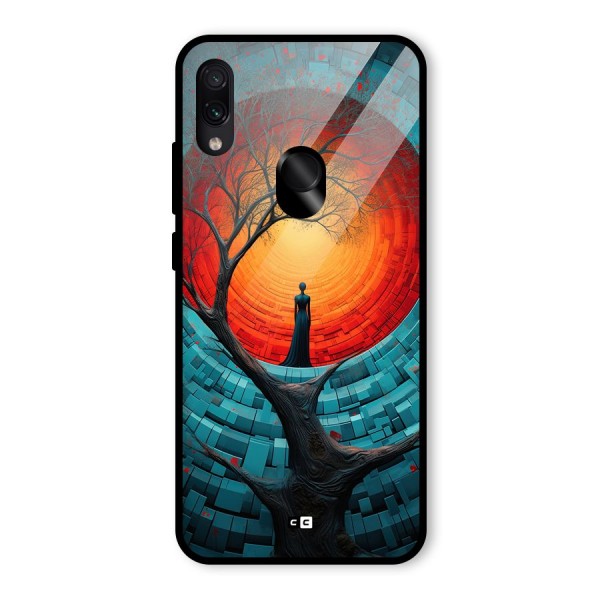 Life Tree Glass Back Case for Redmi Note 7