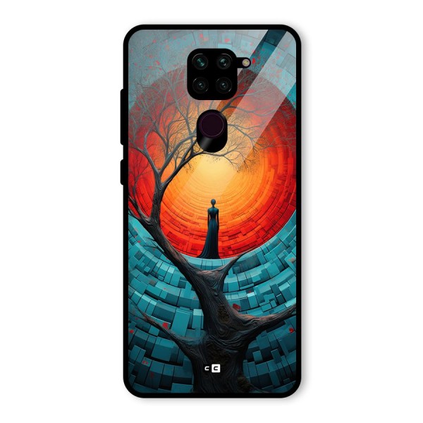 Life Tree Glass Back Case for Redmi Note 9