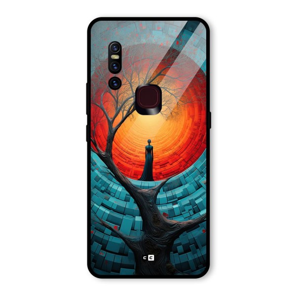 Life Tree Glass Back Case for Vivo V15