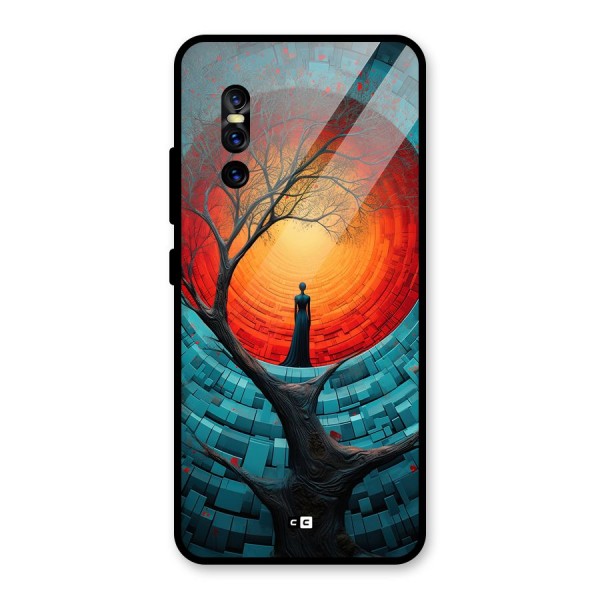 Life Tree Glass Back Case for Vivo V15 Pro