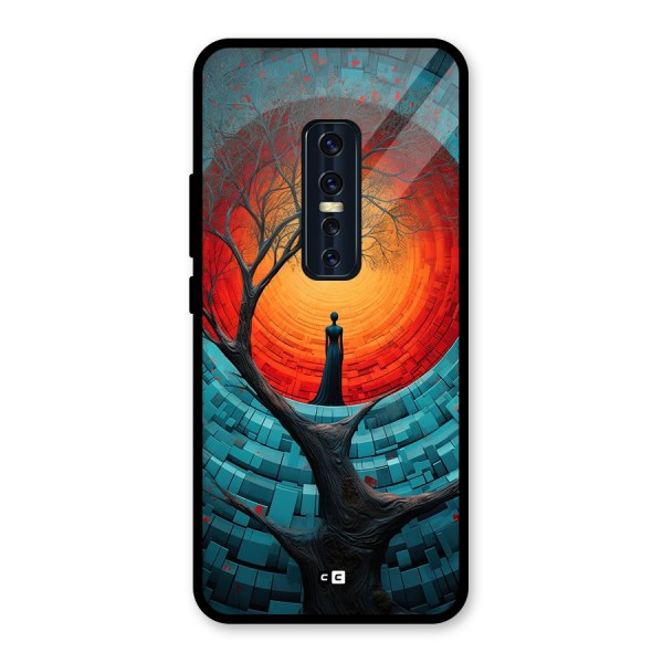 Life Tree Glass Back Case for Vivo V17 Pro