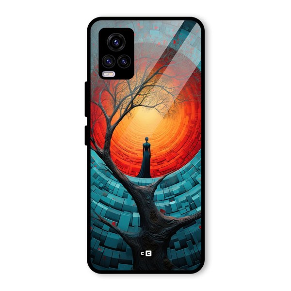 Life Tree Glass Back Case for Vivo V20 2021