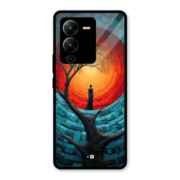 Life Tree Glass Back Case for Vivo V25 Pro