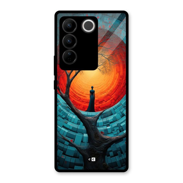 Life Tree Glass Back Case for Vivo V27 Pro