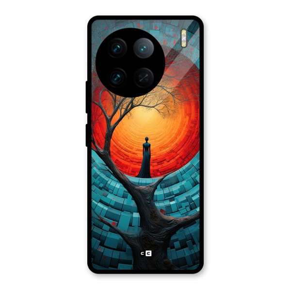 Life Tree Glass Back Case for Vivo X90 Pro