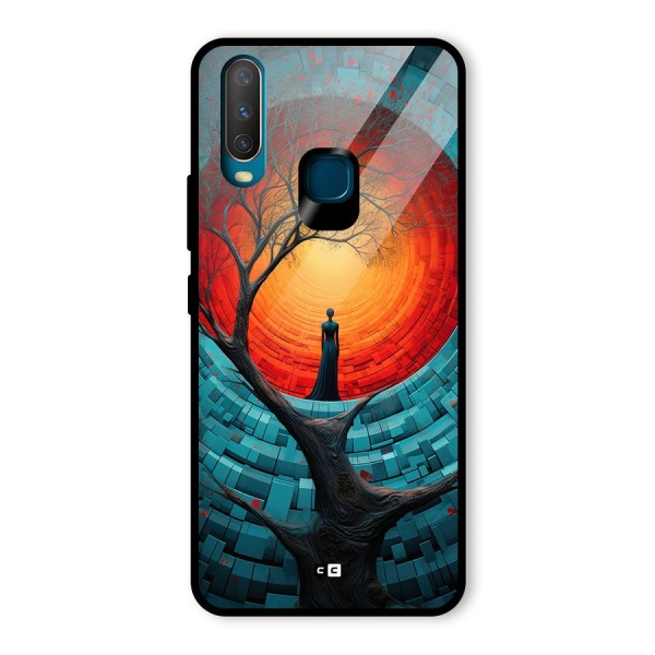 Life Tree Glass Back Case for Vivo Y12