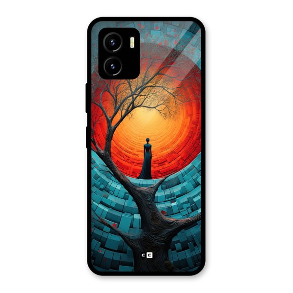 Life Tree Glass Back Case for Vivo Y15s