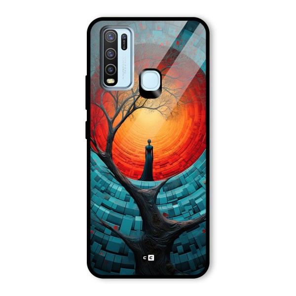 Life Tree Glass Back Case for Vivo Y50