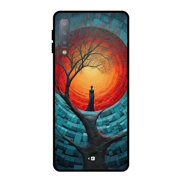 Life Tree Metal Back Case for Galaxy A7 (2018)