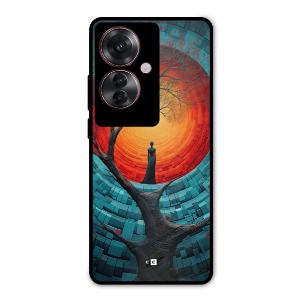 Life Tree Metal Back Case for Oppo F25 Pro