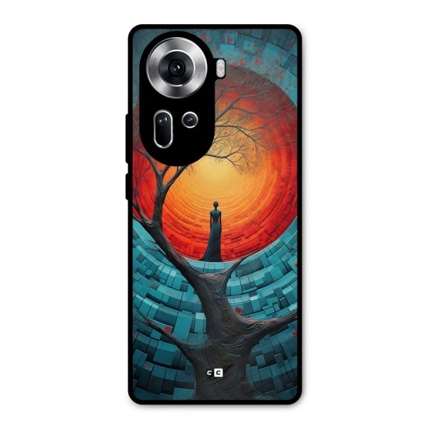 Life Tree Metal Back Case for Oppo Reno11 5G