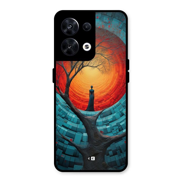 Life Tree Metal Back Case for Oppo Reno8 5G