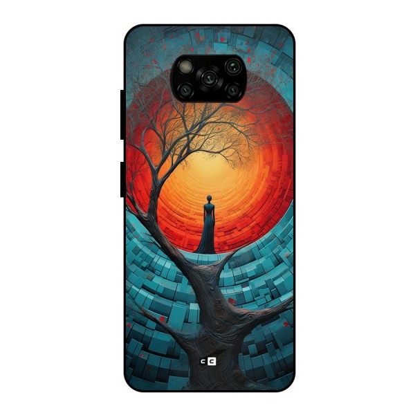 Life Tree Metal Back Case for Poco X3